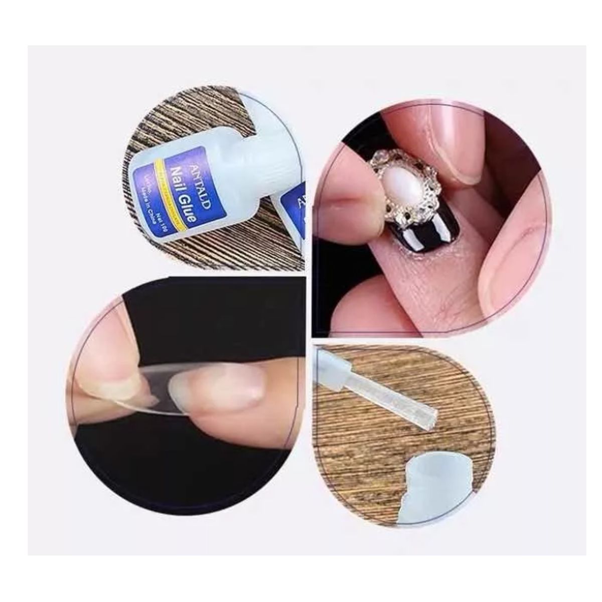 GENERICO - Pack 3 Pegamento Para Uñas Postizas O Tips 10g