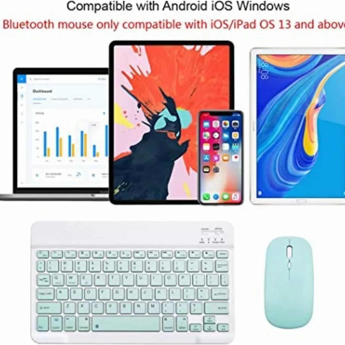 MUNDO MAGIA - Kit De Teclado Bluetooth Con Ratón Soporte Teléfono tablet