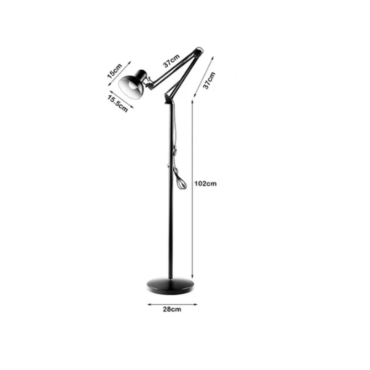 ESHOPANGIE - Lámpara De Pie Plegable Flexible Escritorio Estudio Dibujo