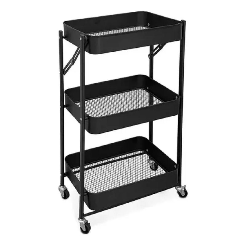 GENERICO - Carro Estante Plegable Organizador Multiuso 3 Niveles 322011