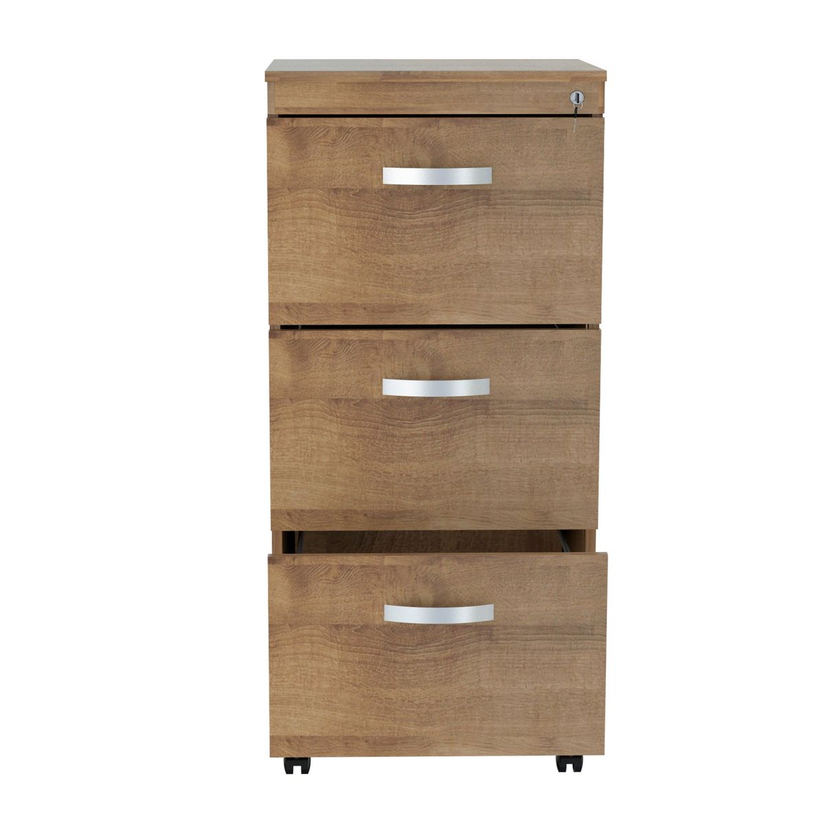 INVAL - Archivador 3 cajones 102,5x47,5x45 cm amaretto