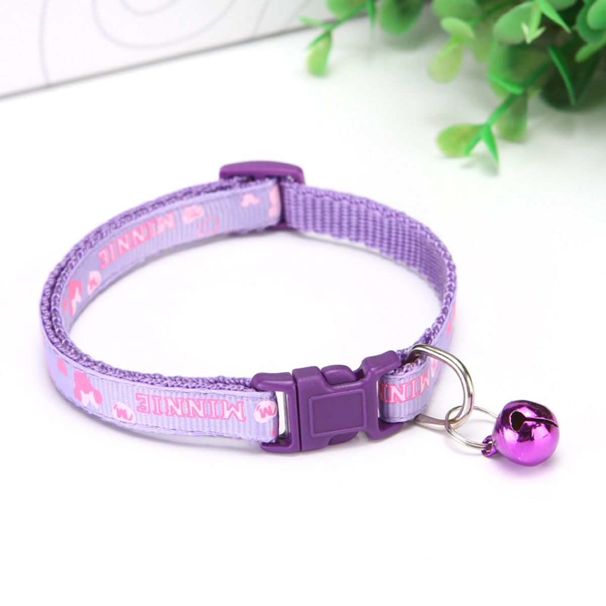 MASCO TODO - Collar Minnie con Cascabel para Gatos Morado