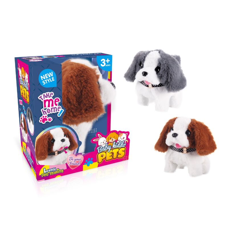SPACEZAT - Perro de Peluche Camina y Ladra Mascota Interactiva