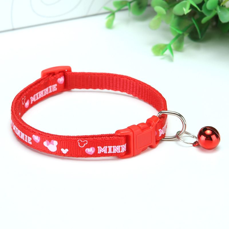 GENERICO - Collar Minnie con Cascabel para Gatos Rojo