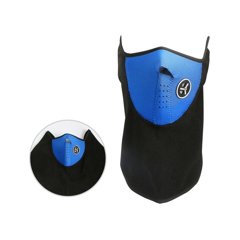 GENERICO - Mascara Facial Térmica Neopreno Con Cuello Polar Moto Bici