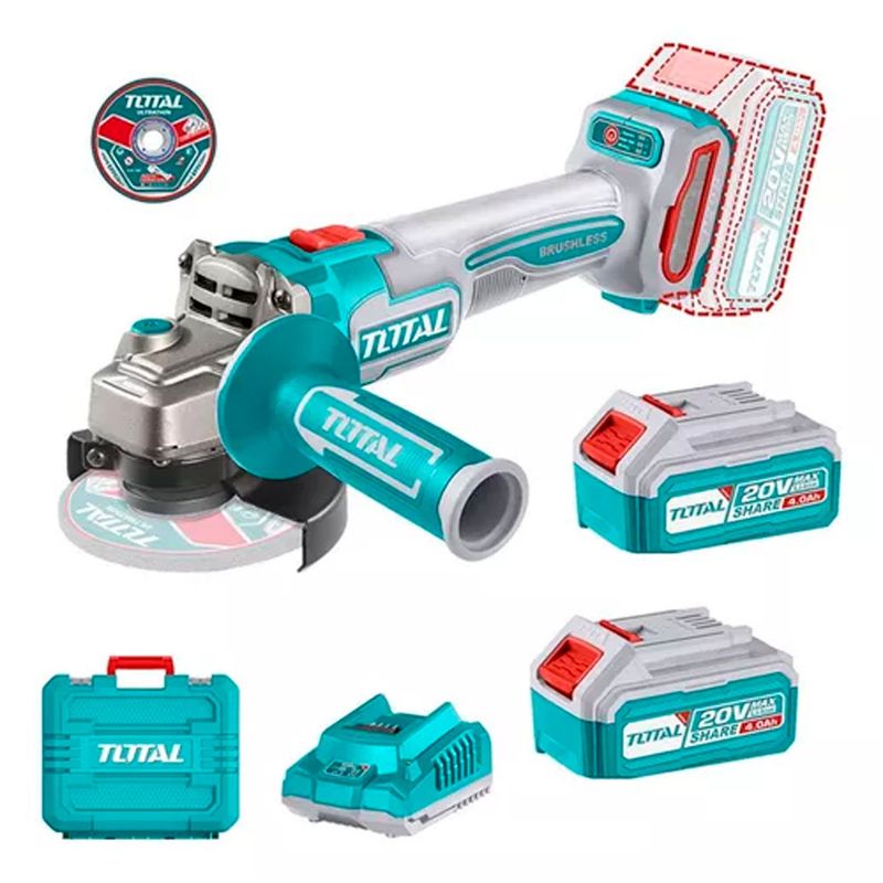 TOTAL TOOLS - Galletera Esmeril Angular 115mm 20v Bat+ Carg Tagli211542
