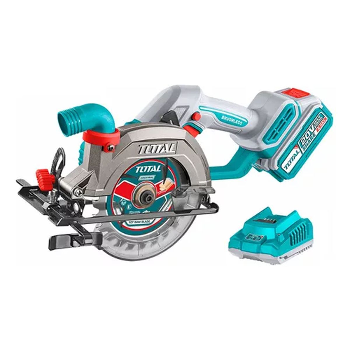 TOTAL TOOLS - Sierra Circular Inalámbrica 20v Bat+ Carg Total Tsli14021