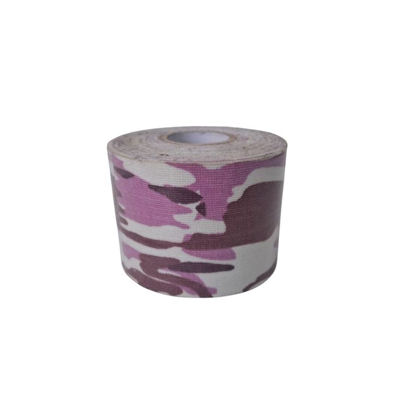 GENERICO - Cinta Kinesiológica 5cm X 5 Mts - Camuflaje Rosa