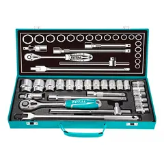 TOTAL TOOLS - Set Juego Dados Cuadrante 12 Pulgada 24 Pcs Total Tht121242