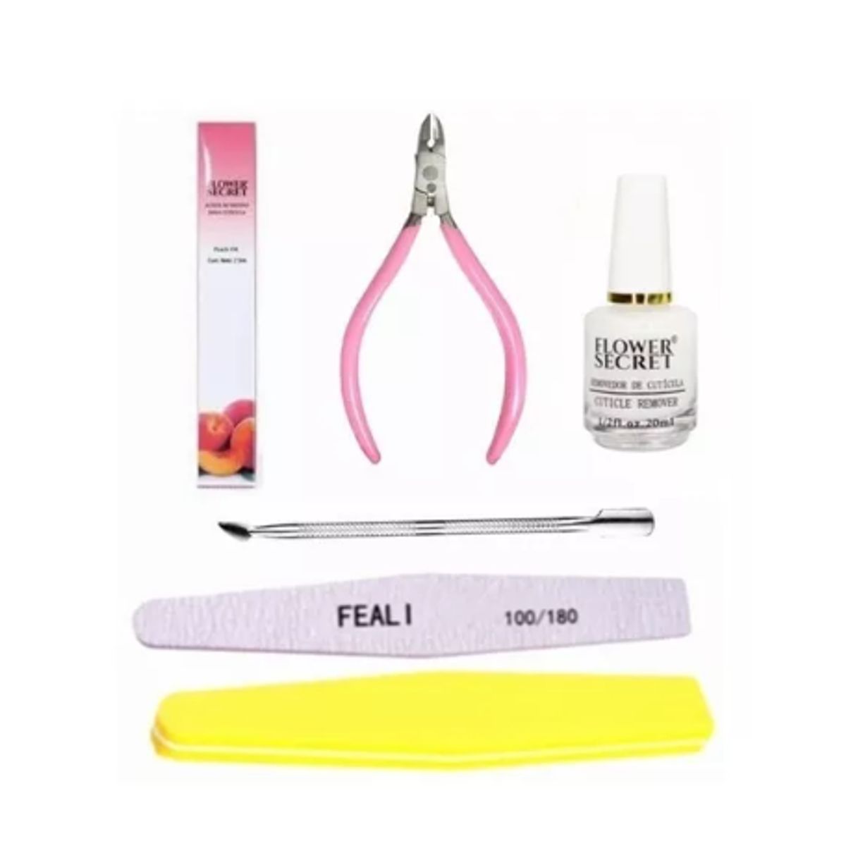 GENERICO - Kit Removedor Repujador Y Aceite Cuticula Limas