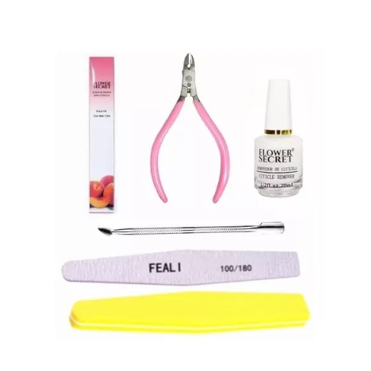 GENERICO - Kit Removedor Repujador Y Aceite Cuticula Limas