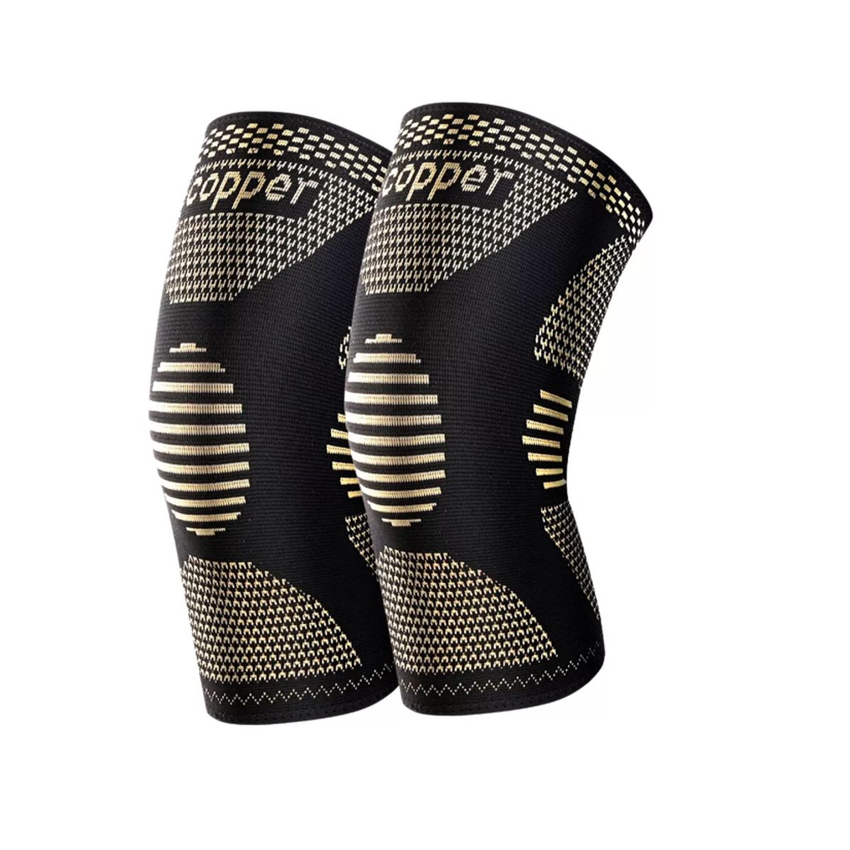 GENERICO - Pack X2 Rodilleras Compresión Con Fibra De Cobre