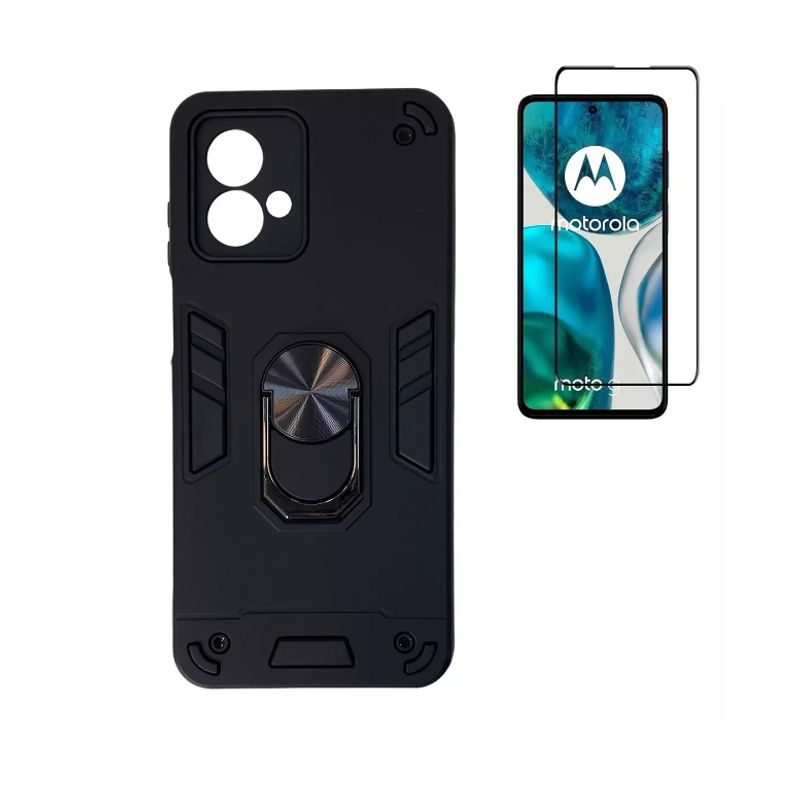 GENERICO - Carcasa Antishock Para Motorola Moto G84 5G negro+ Lamina Pantalla
