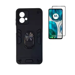 GENERICO - Carcasa Antishock Para Motorola Moto G84 5G negro+ Lamina Pantalla