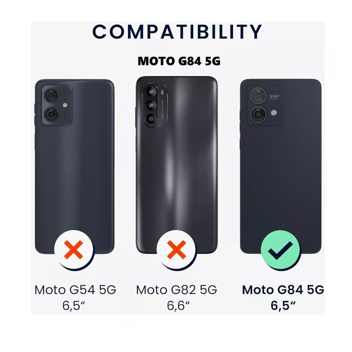 GENERICO - Carcasa Antishock Para Motorola Moto G84 5G negro+ Lamina Pantalla