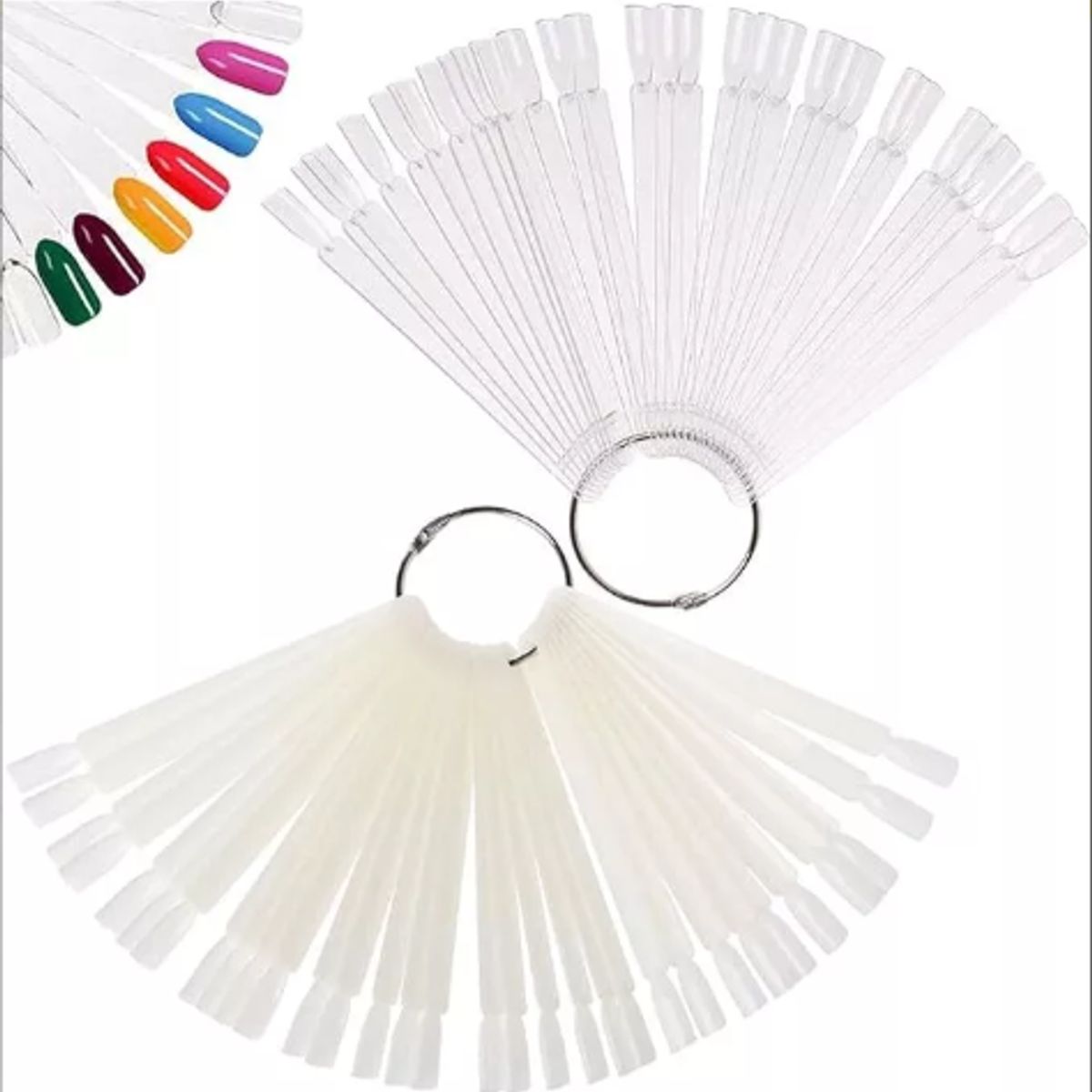 GENERICO - 3 X Muestrario De 50 Uñetas Para Practicar Manicure