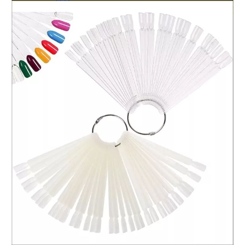 GENERICO - 3 X Muestrario De 50 Uñetas Para Practicar Manicure
