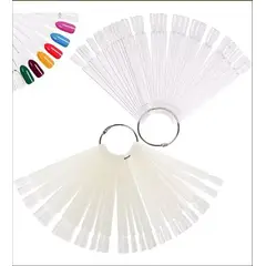 GENERICO - 3 X Muestrario De 50 Uñetas Para Practicar Manicure