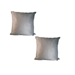 GENERICO - Pack 2 Cojines grises Rellenos Decorativos Lisos 45x45