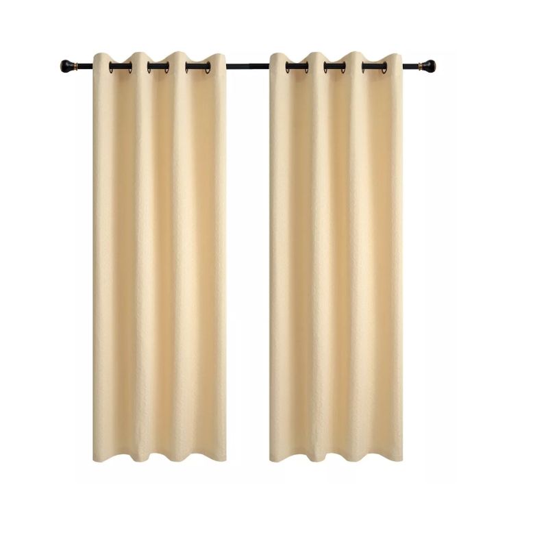 GENERICO - Cortinas Hogar Telas Brocato 2 Panos 140x220 Cm