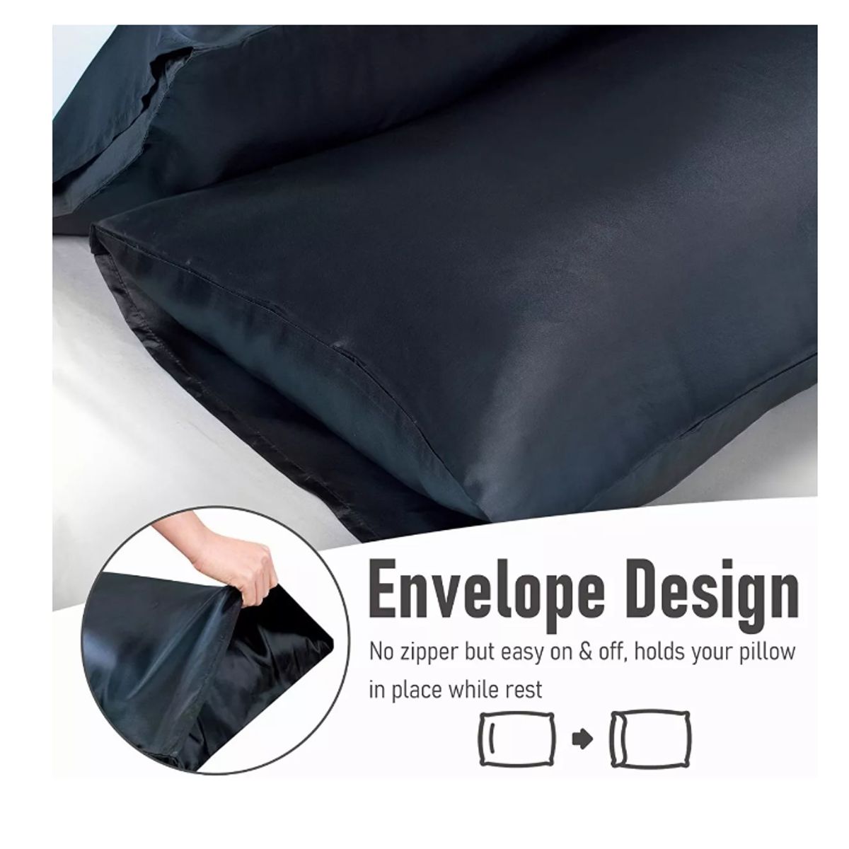 GENERICO - Funda Almohada Satin Saten Tipo Seda Set X2 Unids 51×102 Cm