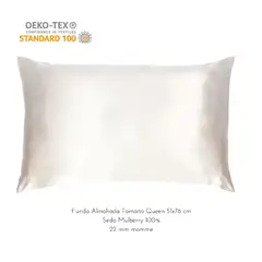 GENERICO - Funda De Almohada De Seda Queen Color Blanco