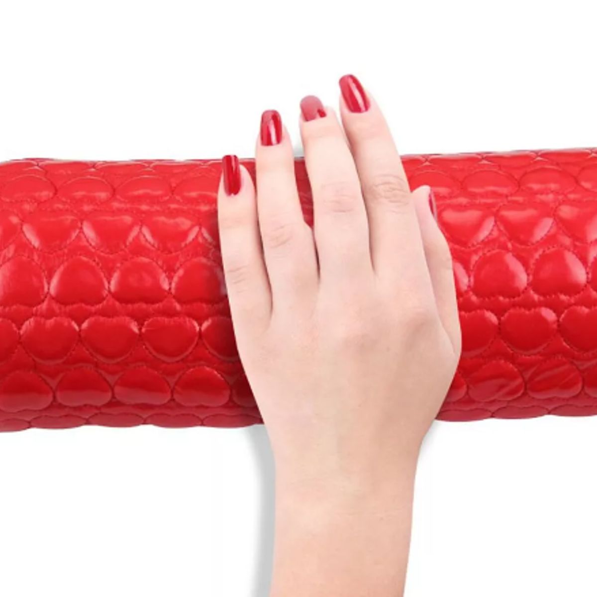 GENERICO - Almohada Para Manicure Apoya Manos Color Rojo
