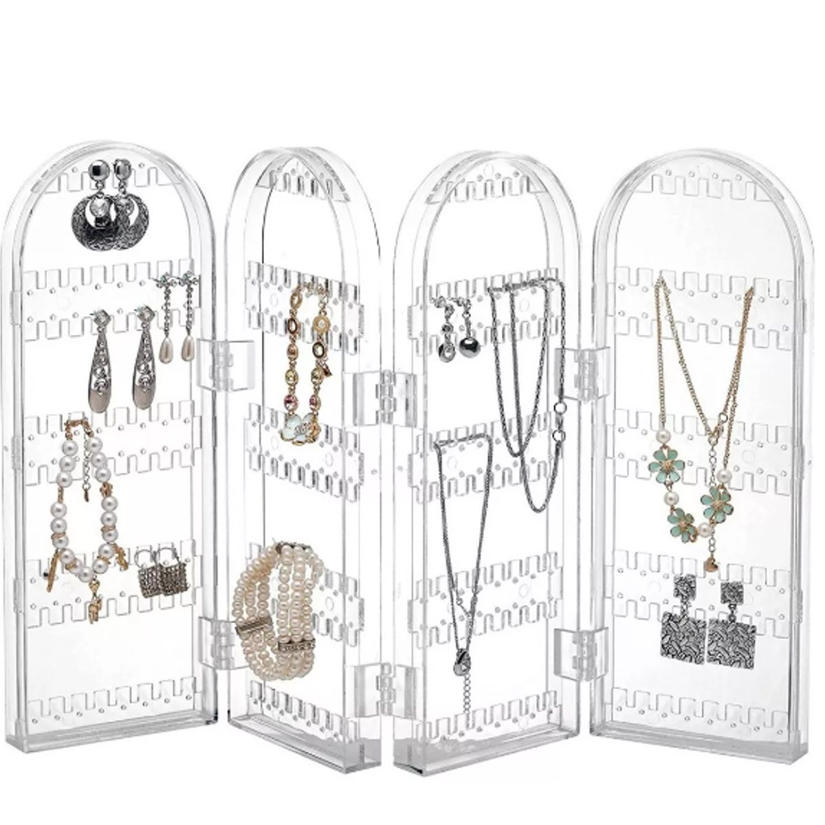 GENERICO - Organizador De Aros Exhibidor Porta Aros Acrílico Pegable Joyero