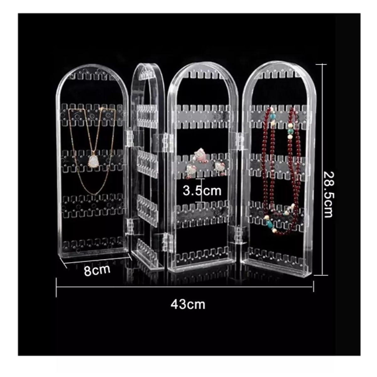 GENERICO - Organizador De Aros Exhibidor Porta Aros Acrílico Pegable Joyero