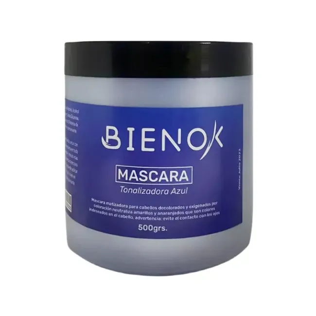 GENERICO - Pack2 Máscara Matizador Hidratacion Azul Bienok 500g.