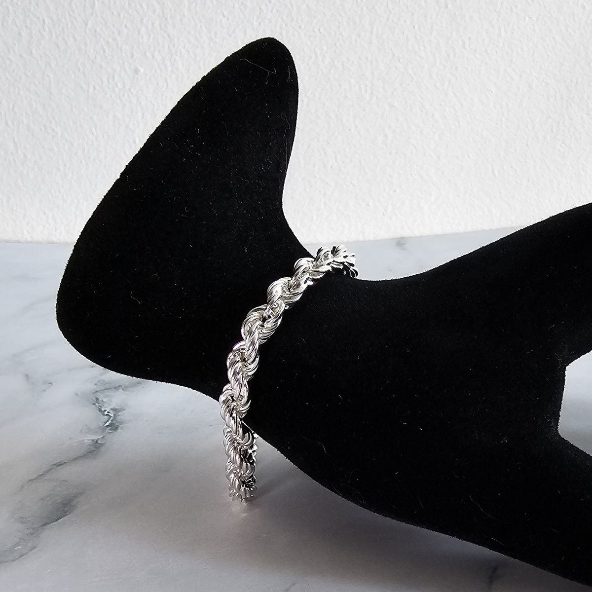 GENERICO - Pulsera Plata Fina Ley 925 Torbillon Inflada 5.3mm 19cm