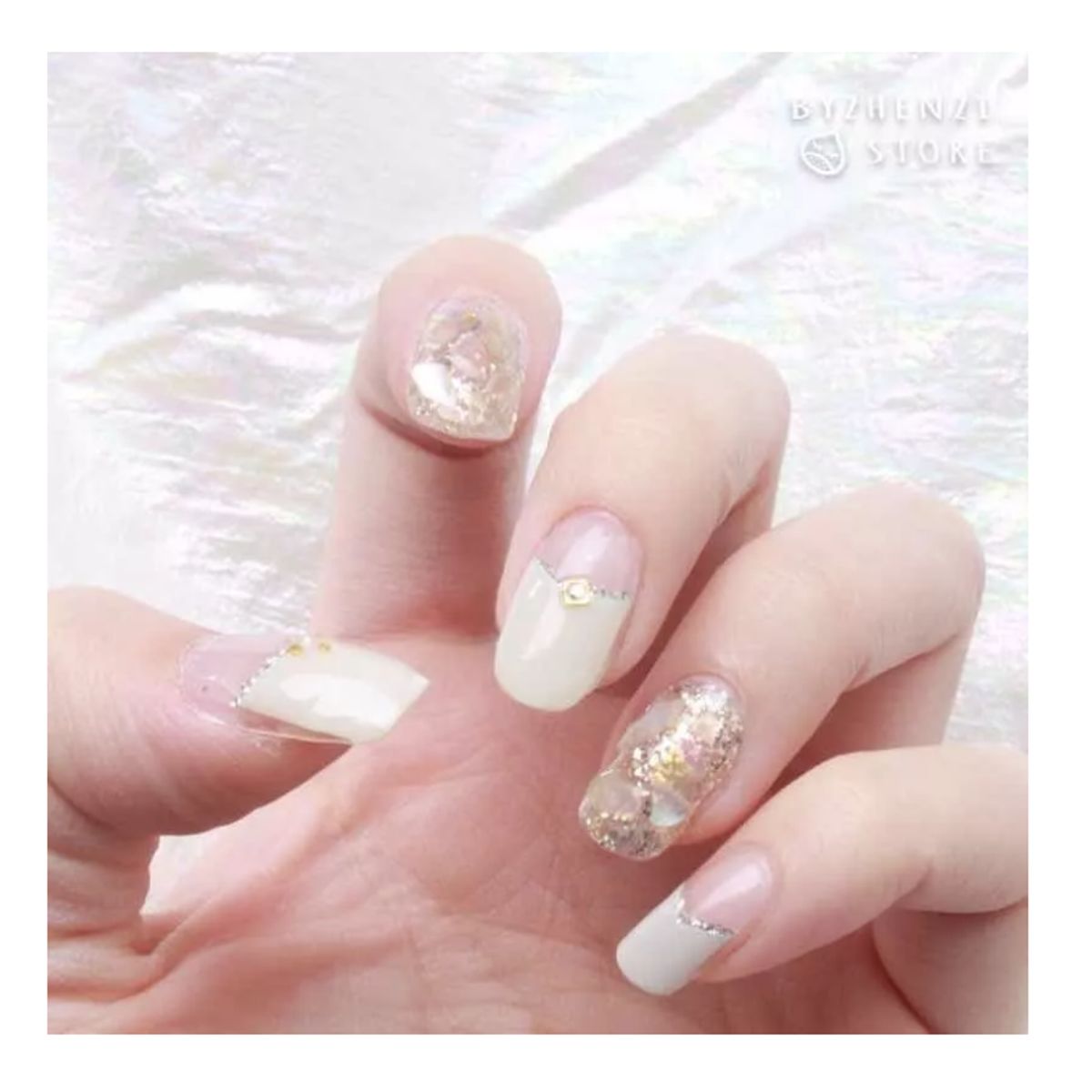 GENERICO - Kit 5 Pinceles Para Uñas Acrílico Manicure Con Glitter