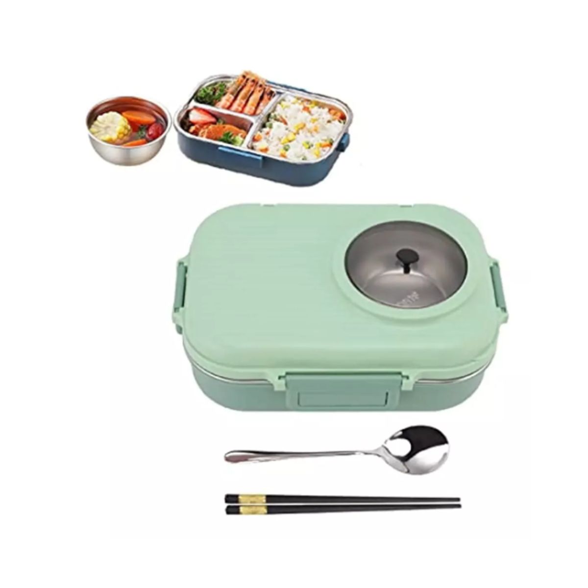 GENERICO - Lonchera Térmica Set Kawaii Incluye Fiambrera Y Botella