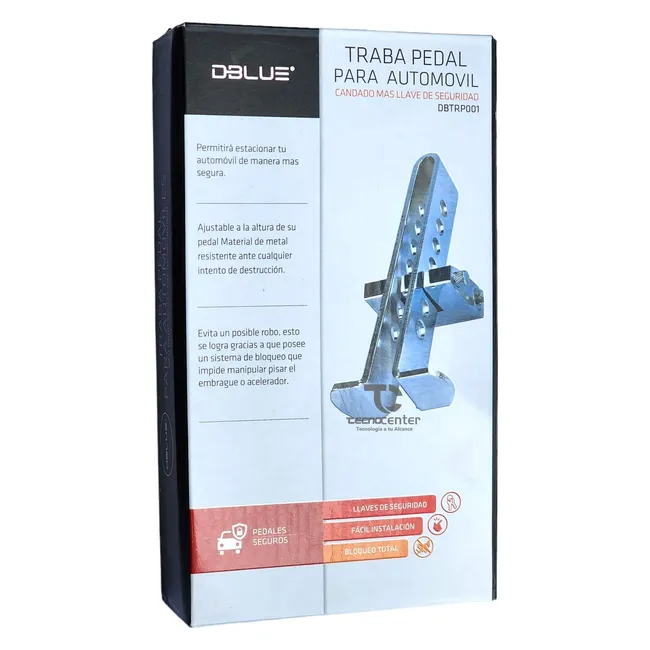 DBLUE - Traba Pedal Auto Seguridad Candado Acero