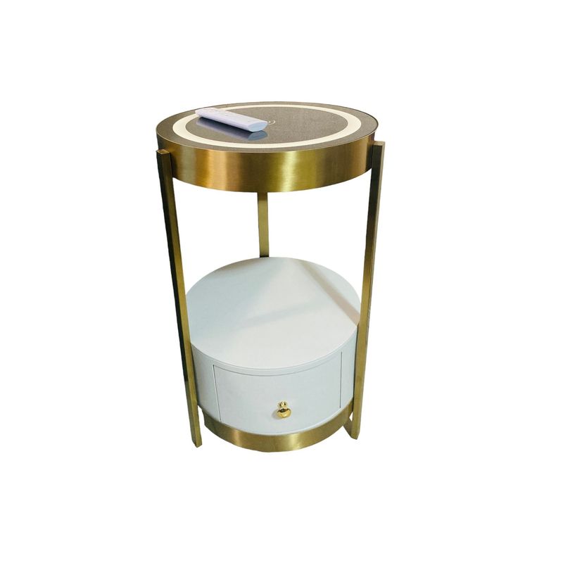 GENERICO - Mesa de Luz Inteligente con Carga Inalámbrica Luz LED y Puerto USB