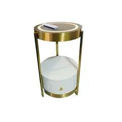 GENERICO - Mesa de Luz Inteligente con Carga Inalámbrica Luz LED y Puerto USB
