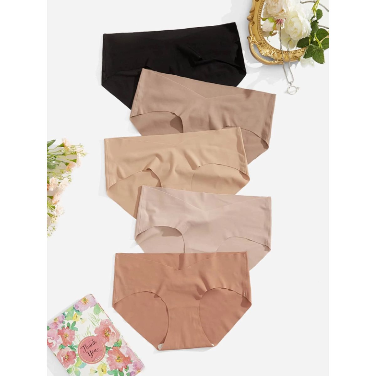 GENER - Set de Bragas unicolor para mujer