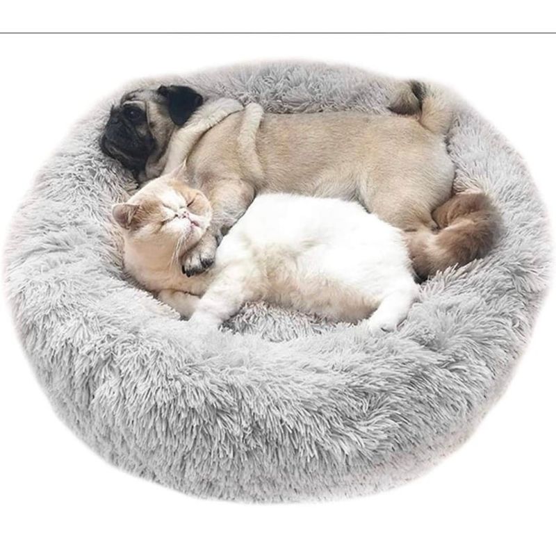 GENERICO - CAMA MASCOTA anti stress GRIS TAMAÑO XS