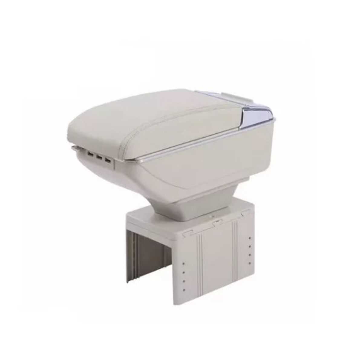 GENERICO - Portavasos Apoyabrazos Universal Base Extensible 7 Usb Crema