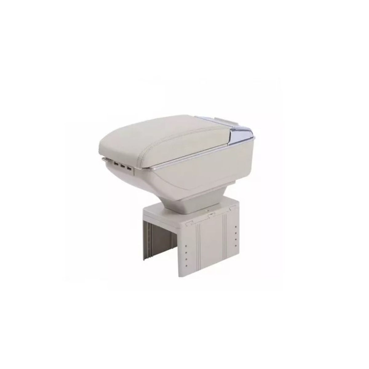 GENERICO - Portavasos Apoyabrazos Universal Base Extensible 7 Usb Crema