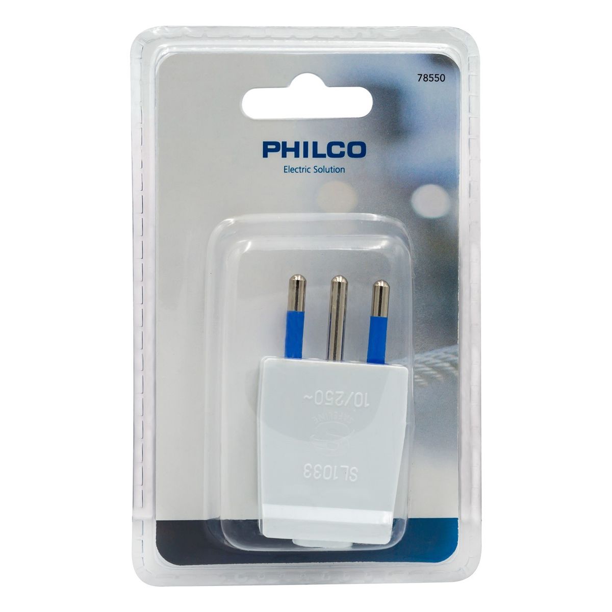 PHILCO - Enchufe Macho Vertical Philco 2PT Blanco