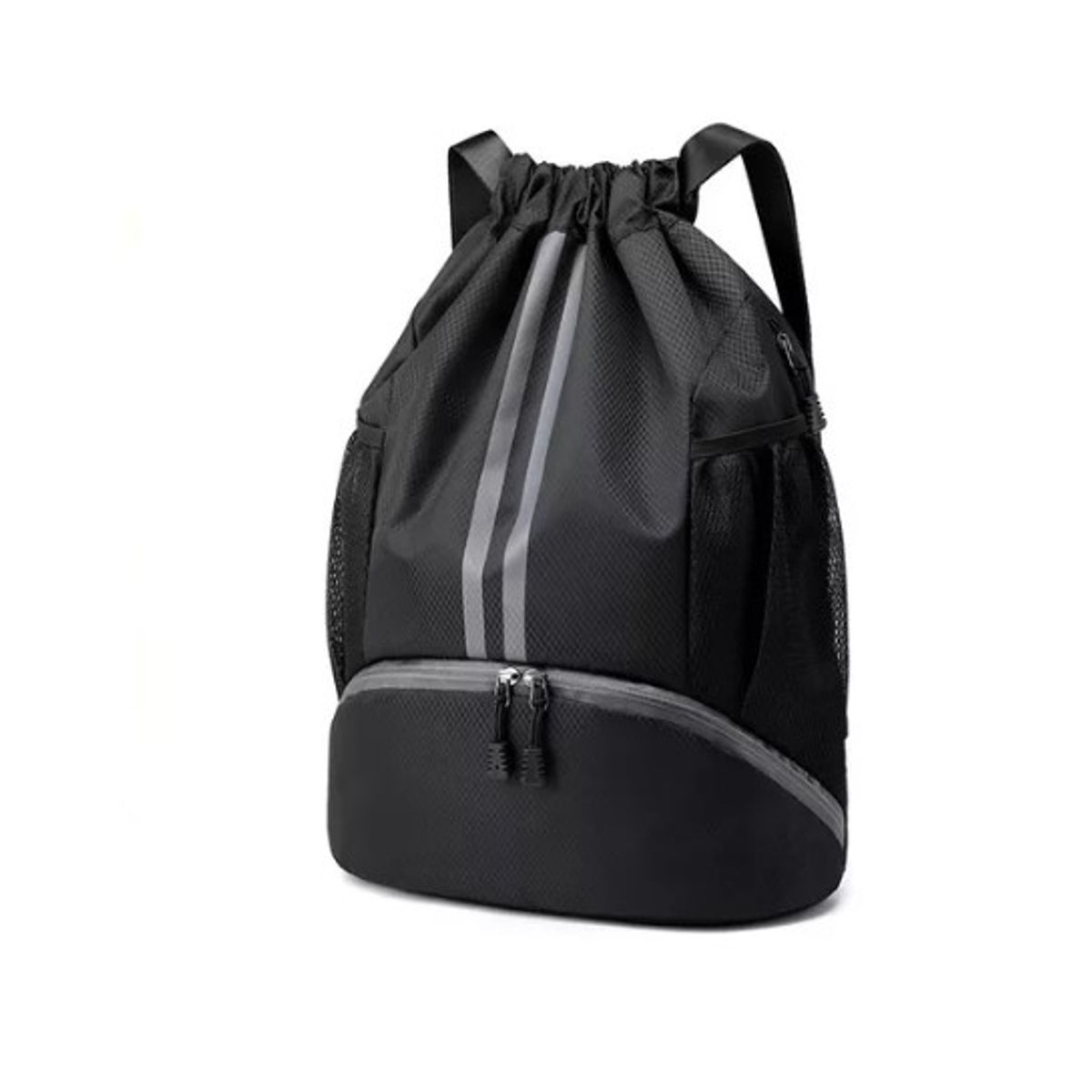 GENERICO - Mochila De Baloncesto Bolso Con Cordón Bolsa De Equitación negro