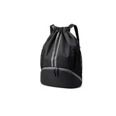 GENERICO - Mochila De Baloncesto Bolso Con Cordón Bolsa De Equitación negro