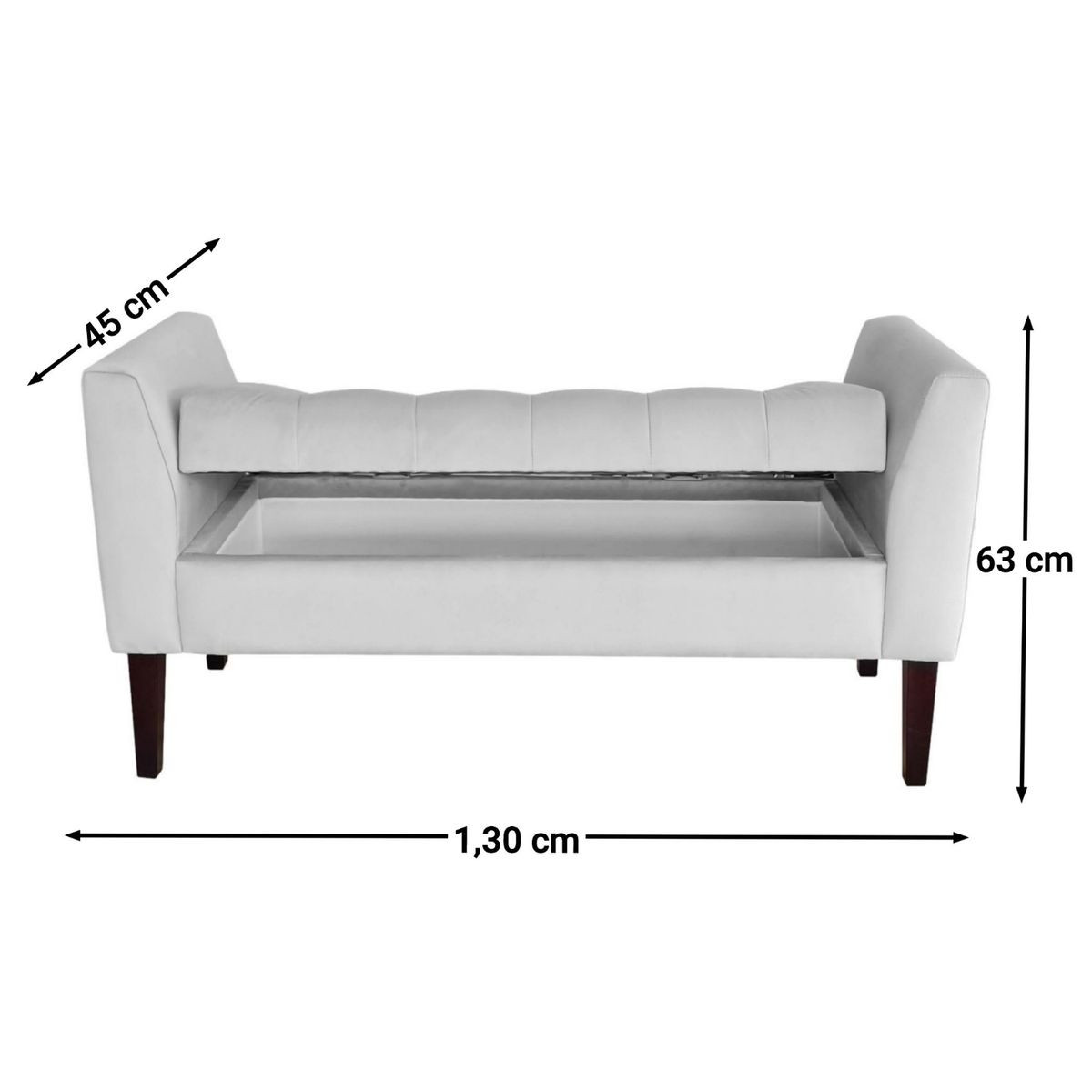 GENERICO - Banqueta Baúl Patagonia Color Negro