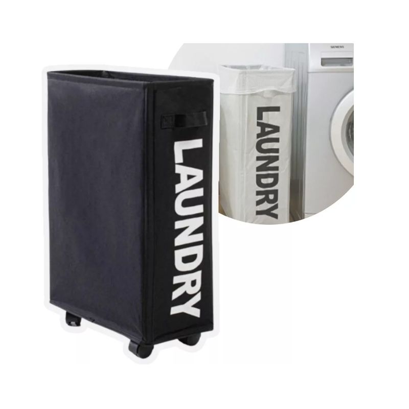 GENERICO - Canasto De Ropa Sucia Con Ruedas Laundry Lavanderia