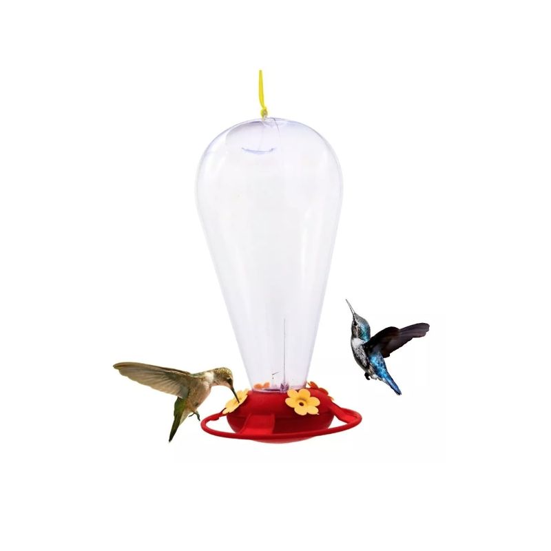 GENERICO - Bebedero Colibrí Transparente 1l Picaflor Colibríes Aves.