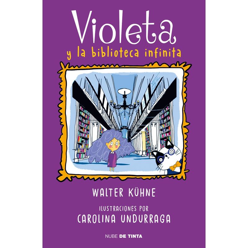 NUBE DE TINTA - Libro Violeta y la biblioteca infinita - Kühne, Undurraga