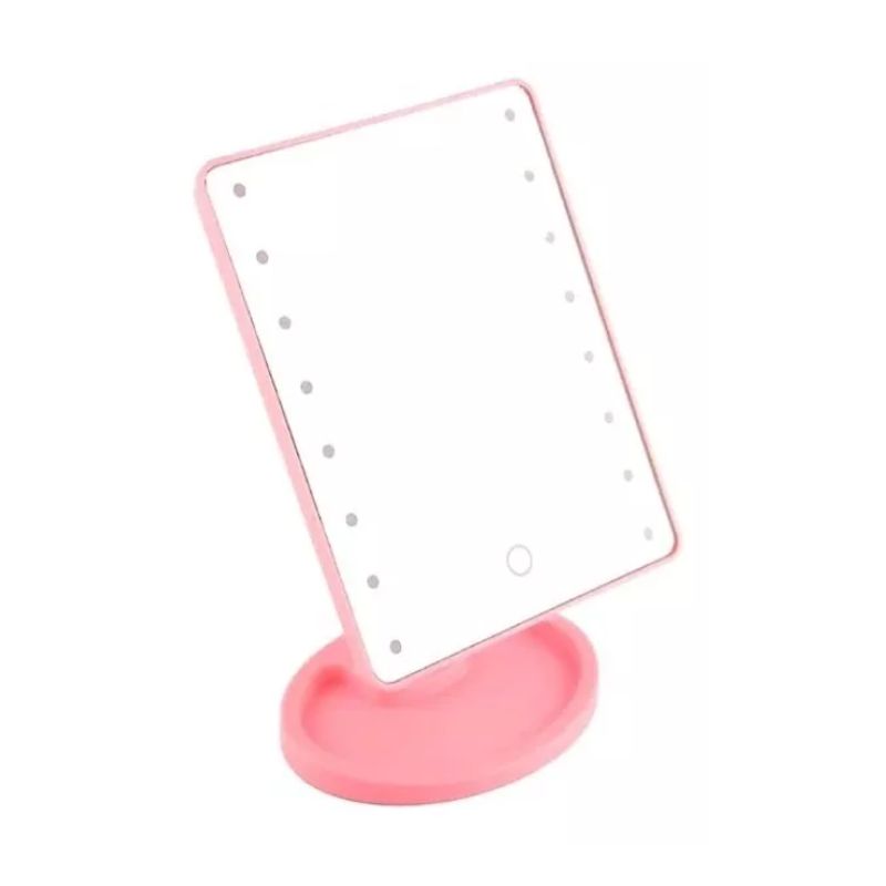 GENERICO - Espejo 16 Luz Led Tactil Maquillaje Usb Portatil Giratorio