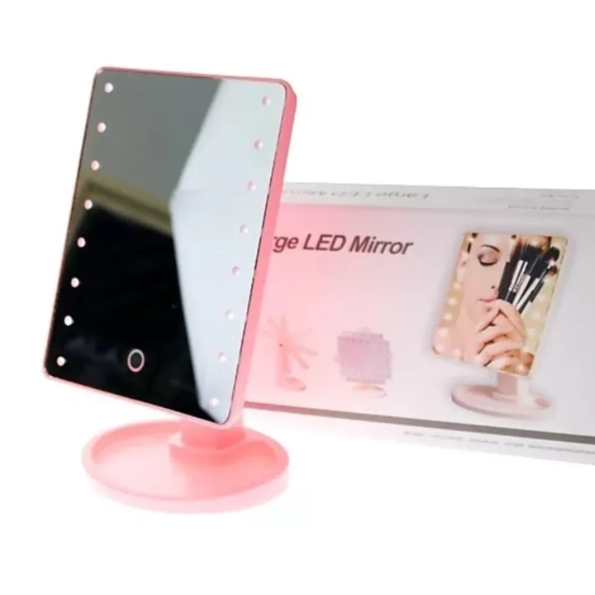 GENERICO - Espejo 16 Luz Led Tactil Maquillaje Usb Portatil Giratorio