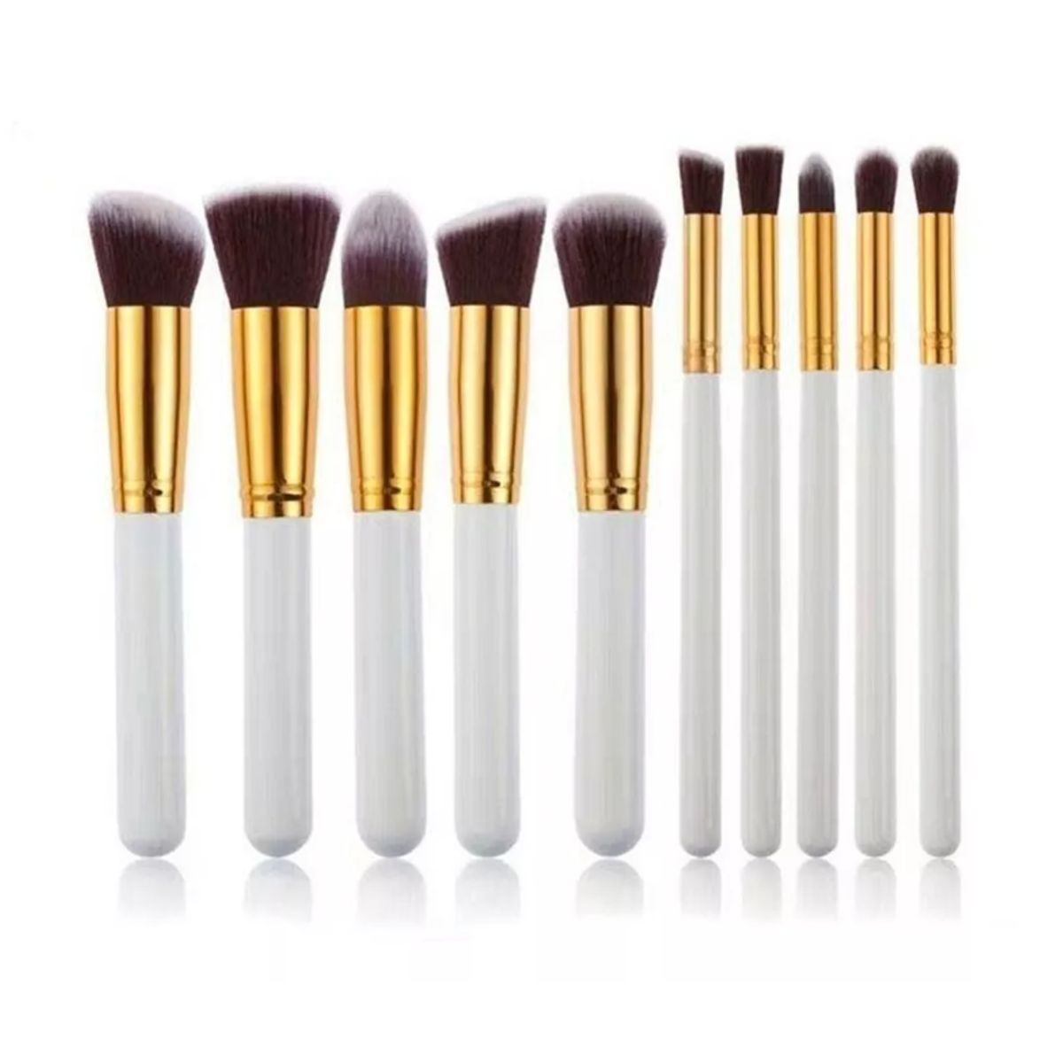 GENERICO - Set 10 Brochas Maquillaje Profesional
